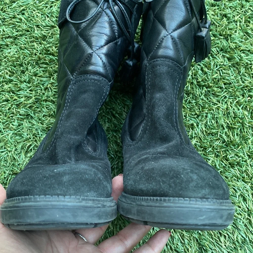 Aquatalia “Caliana” Water Resistant Suede Leather Boots